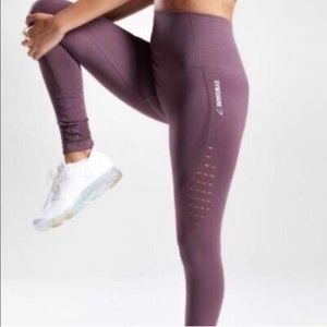 GYMSHARK purple mauve leggings size XS
